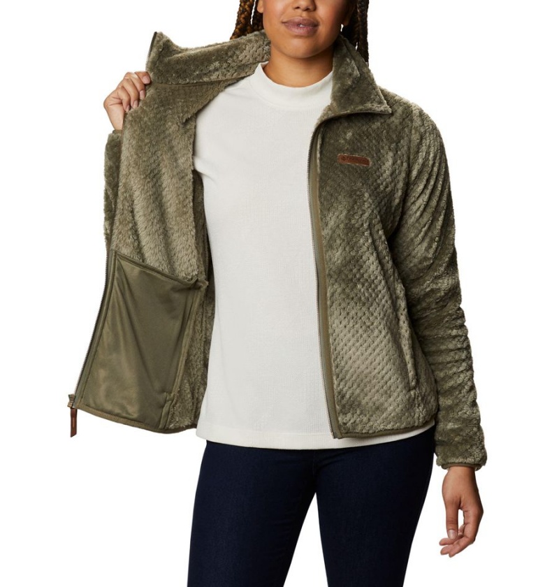 Green Columbia Fire Side II Sherpa Full Zip Women's Fleece Jacket | 13946NVEL