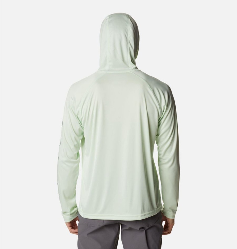 Green Columbia Fork Stream Men's Hoodie | 42931HCVR