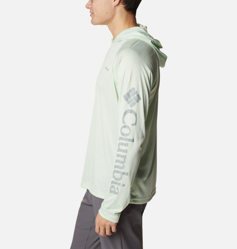 Green Columbia Fork Stream Men's Hoodie | 42931HCVR