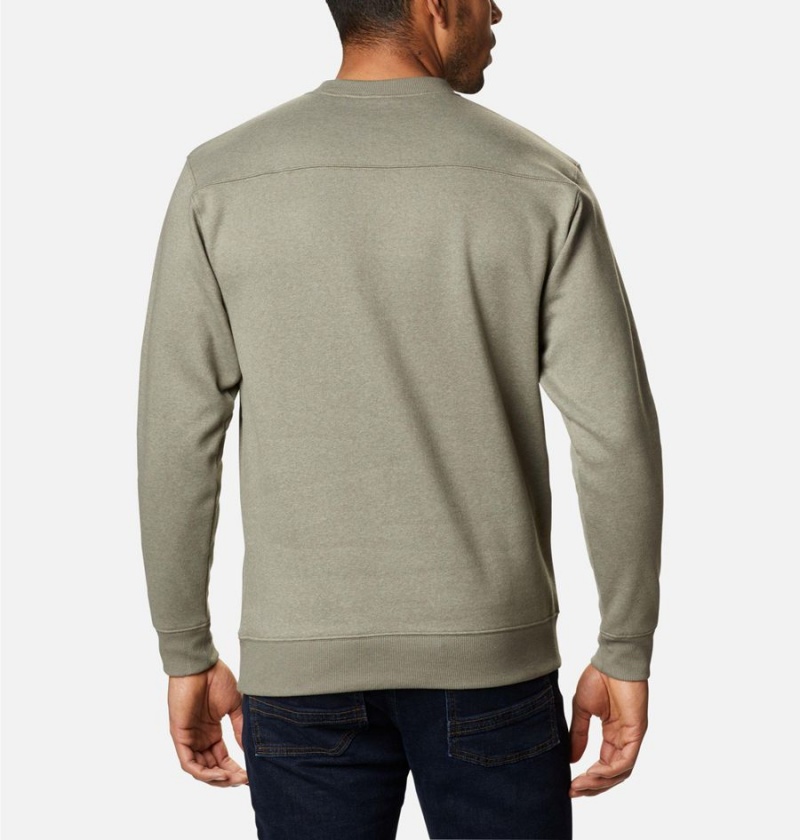 Green Columbia Hart Mountain II Crew Men's Sweatshirt | 93521BKWD