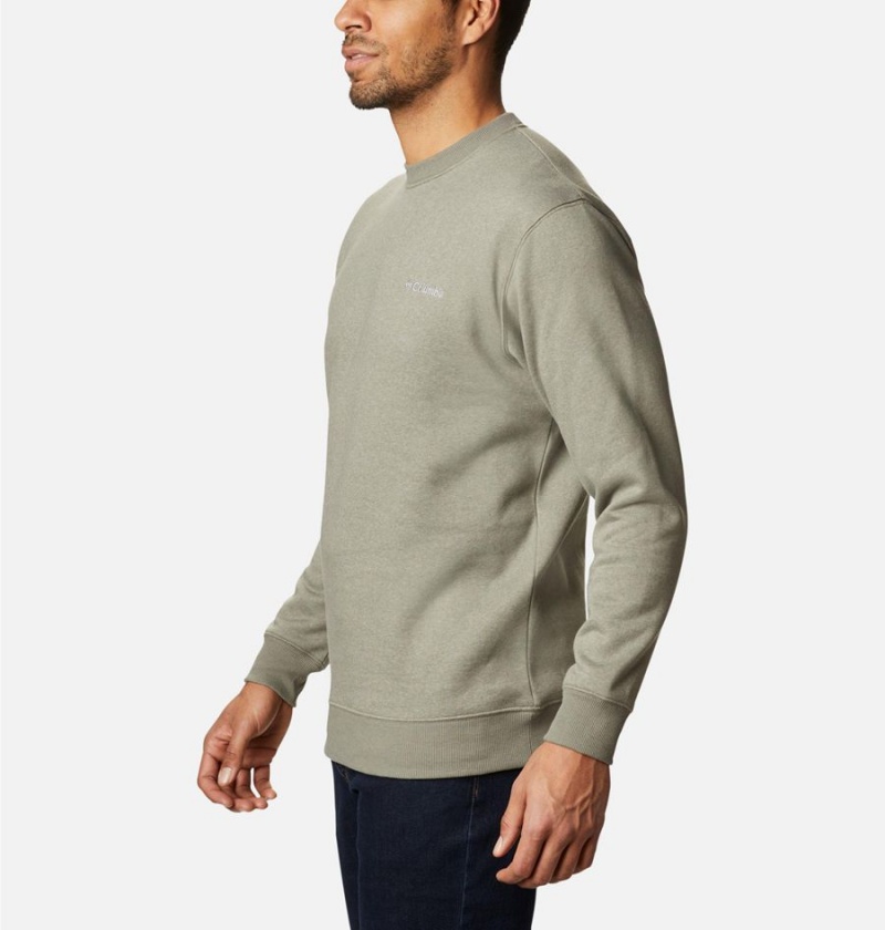 Green Columbia Hart Mountain II Crew Men's Sweatshirt | 93521BKWD