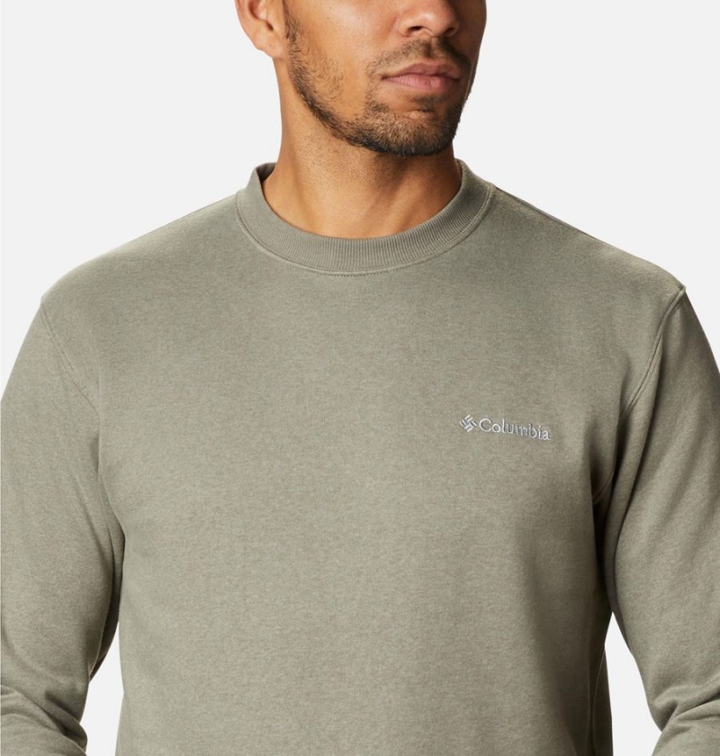 Green Columbia Hart Mountain II Crew Men's Sweatshirt | 93521BKWD