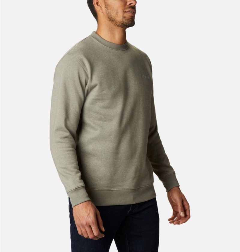 Green Columbia Hart Mountain II Crew Men's Sweatshirt | 93521BKWD