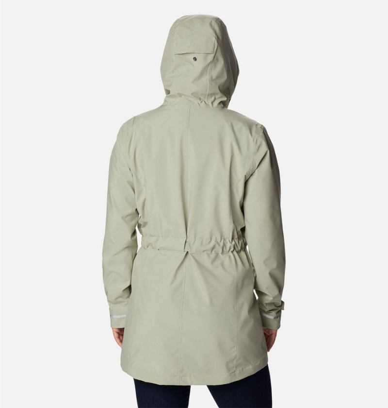 Green Columbia Here and There II Trench Women's Rain Jacket | 74280HDOZ