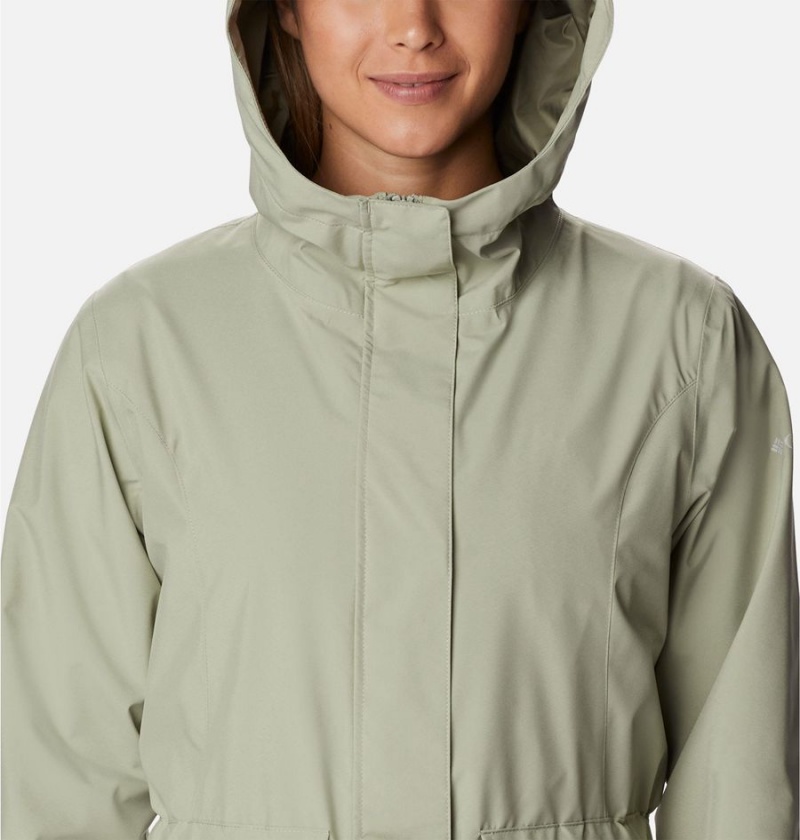 Green Columbia Here and There II Trench Women's Rain Jacket | 74280HDOZ