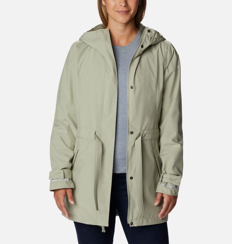 Green Columbia Here and There II Trench Women's Rain Jacket | 74280HDOZ