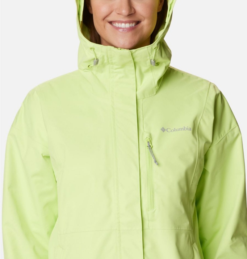 Green Columbia Hikebound Women's Rain Jacket | 10736THAC