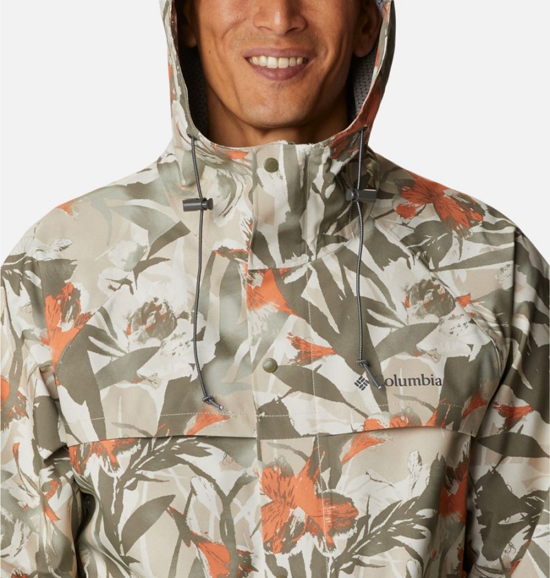 Green Columbia Ibex II Shell Men's Rain Jacket | 06517ADGC