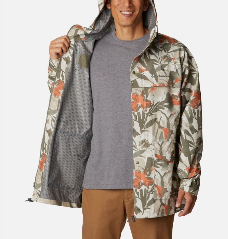 Green Columbia Ibex II Shell Men's Rain Jacket | 06517ADGC