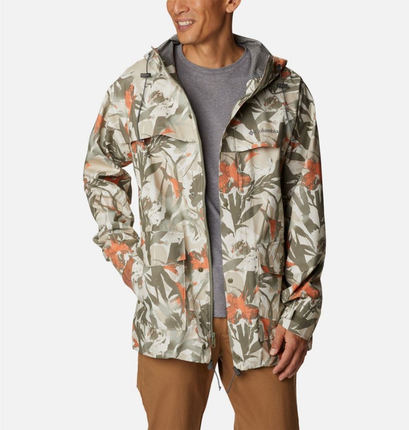 Green Columbia Ibex II Shell Men's Rain Jacket | 06517ADGC