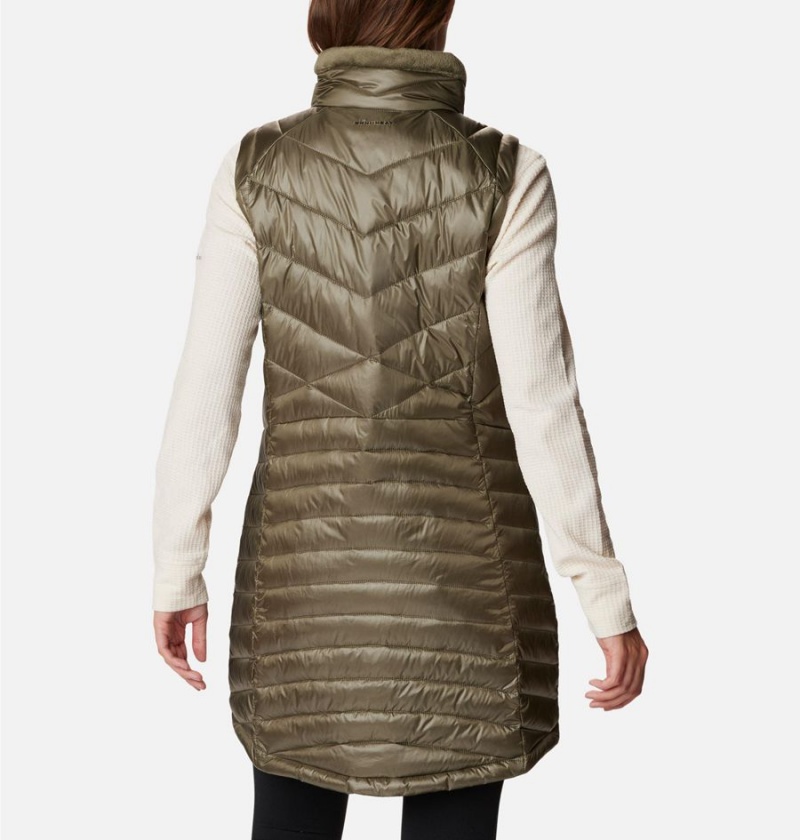 Green Columbia Joy Peak Long Women's Vest | 89405WION