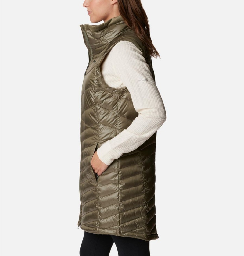 Green Columbia Joy Peak Long Women's Vest | 89405WION