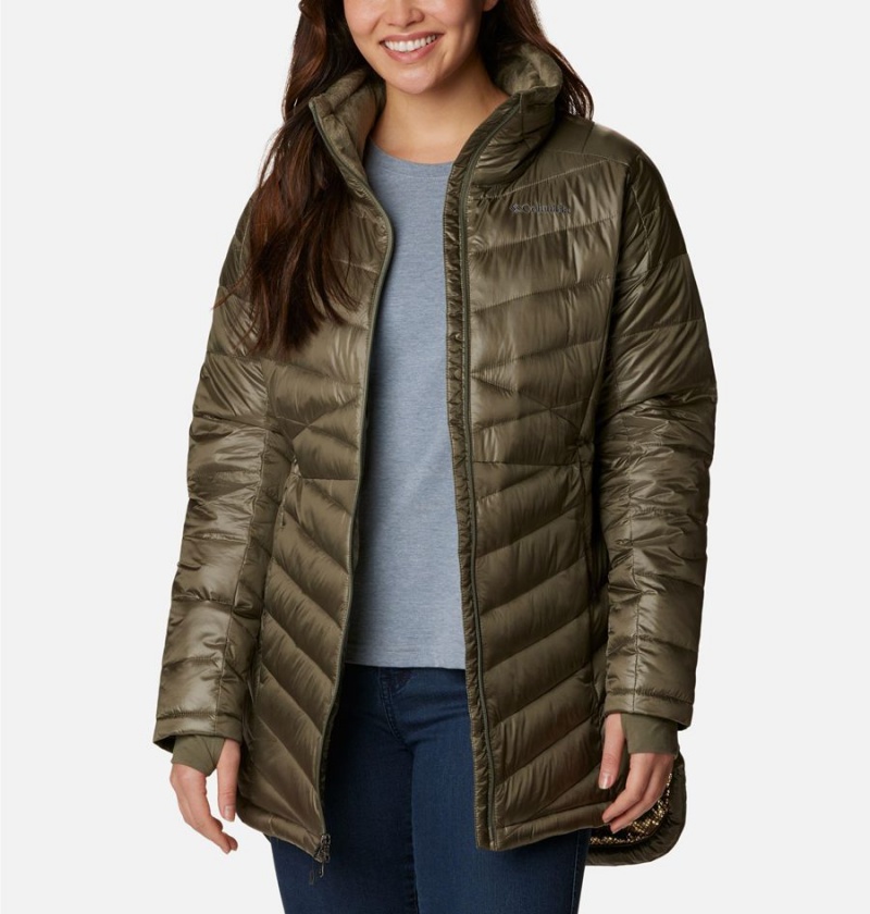 Green Columbia Joy Peak Mid Women's Puffer Jacket | 17940RAQV