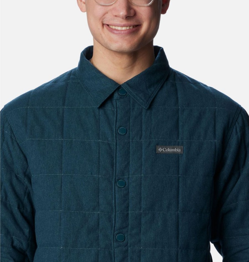 Green Columbia Landroamer Quilted Jacket Men's Shirt | 80673GDWQ