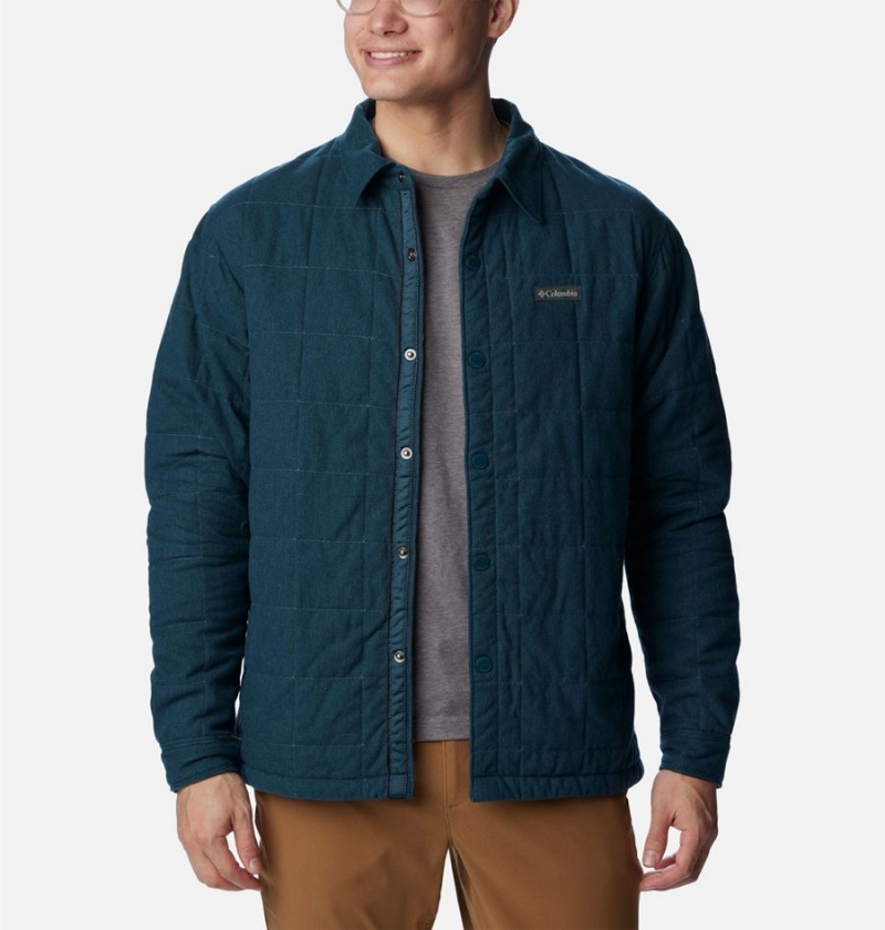 Green Columbia Landroamer Quilted Jacket Men's Shirt | 80673GDWQ