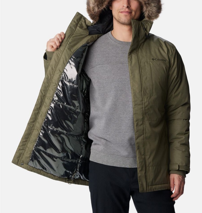 Green Columbia Leif Trail Men's Coats | 01873IAXU