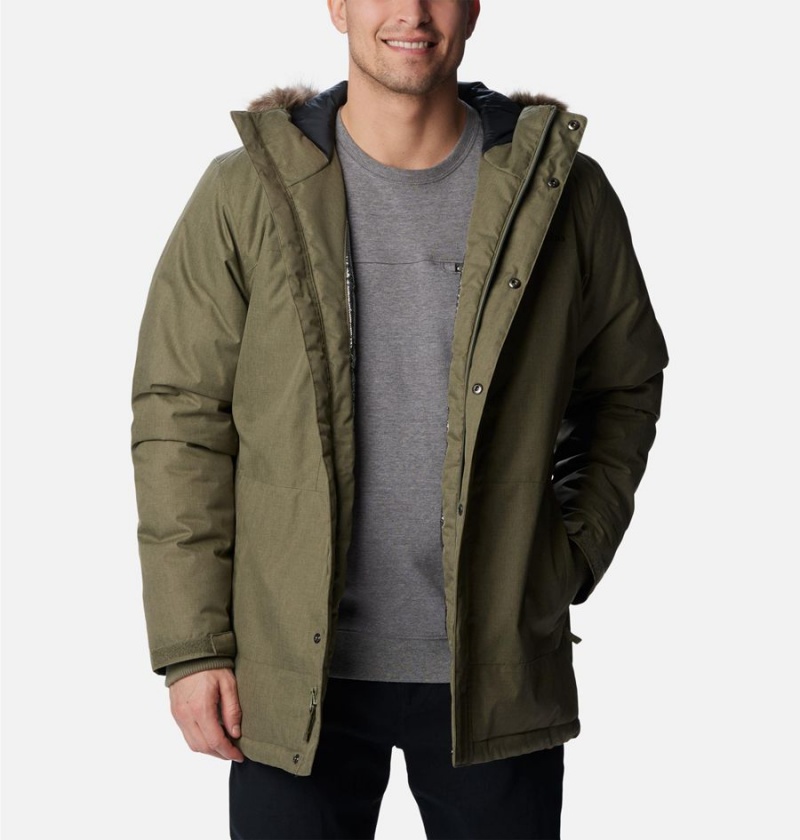 Green Columbia Leif Trail Men's Coats | 01873IAXU