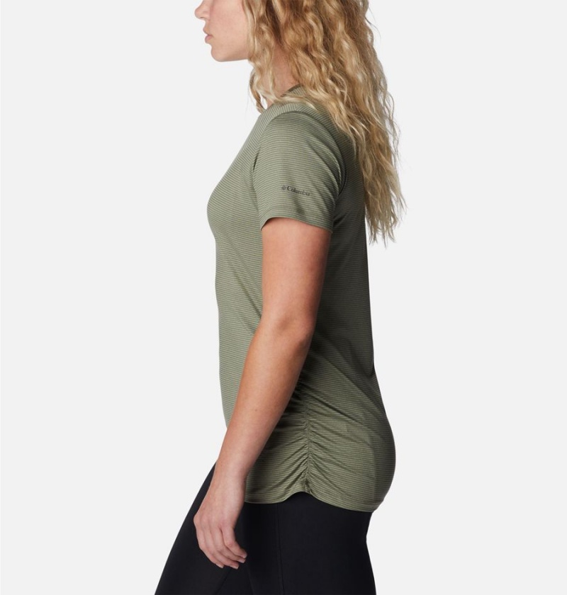 Green Columbia Leslie Falls Short Sleeve Women's T-Shirt | 29638JQOS