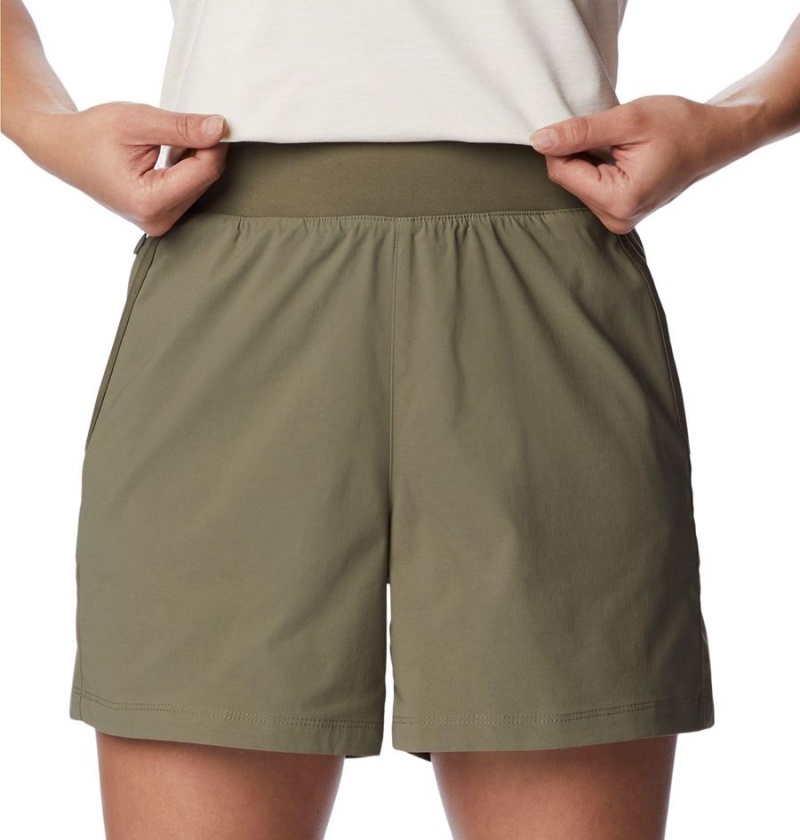 Green Columbia Leslie Falls Women's Shorts | 58240RFEL