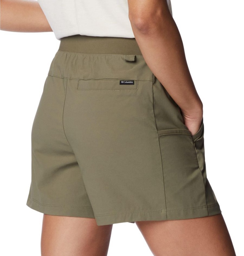 Green Columbia Leslie Falls Women's Shorts | 58240RFEL