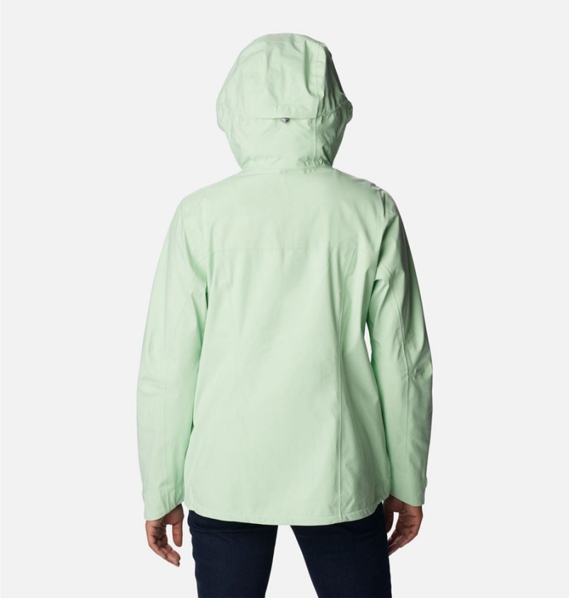 Green Columbia Omni-Tech Ampli-Dry Shell Women's Rain Jacket | 73816FNAP