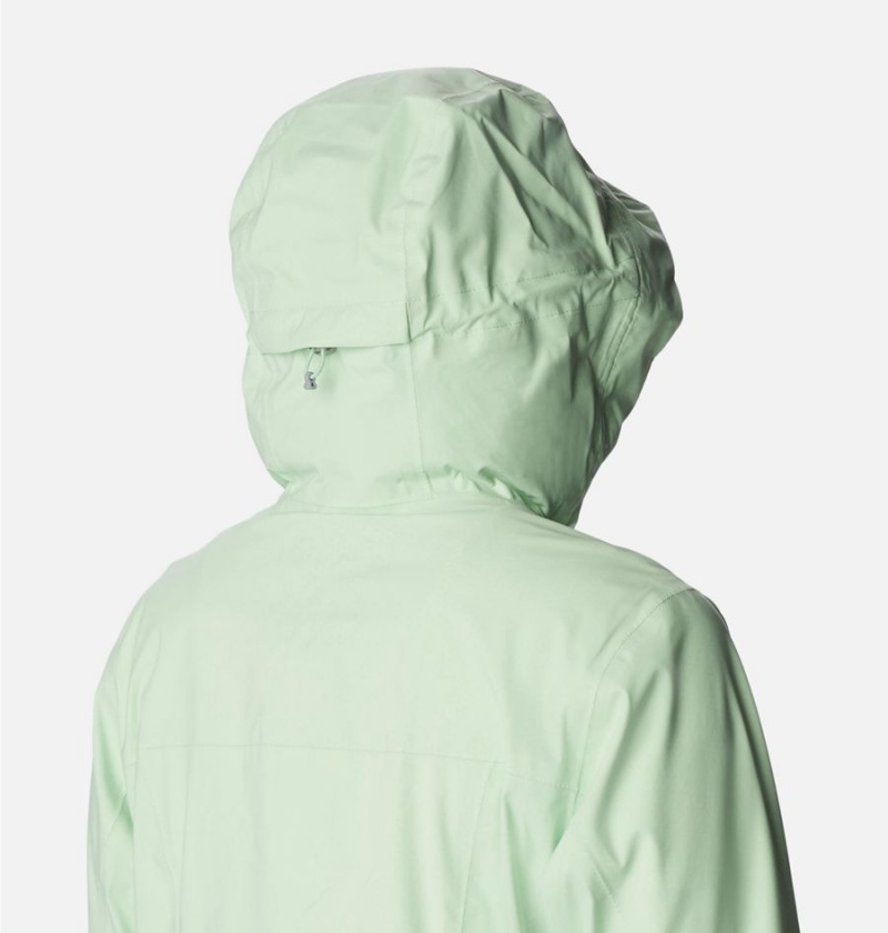 Green Columbia Omni-Tech Ampli-Dry Shell Women's Rain Jacket | 73816FNAP