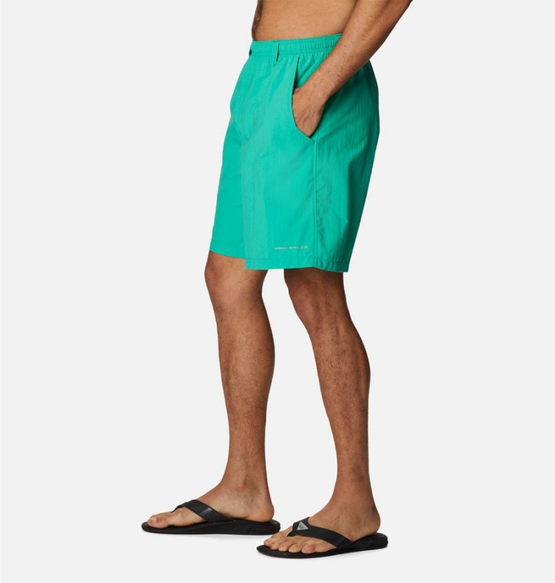 Green Columbia PFG Backcast III Water Men's Shorts | 79163LDNG