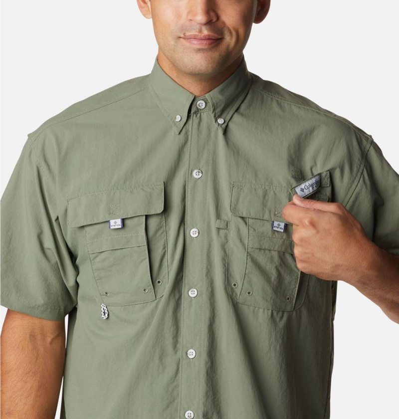 Green Columbia PFG Bahama II Short Sleeve Men's Shirt | 79568CEKZ