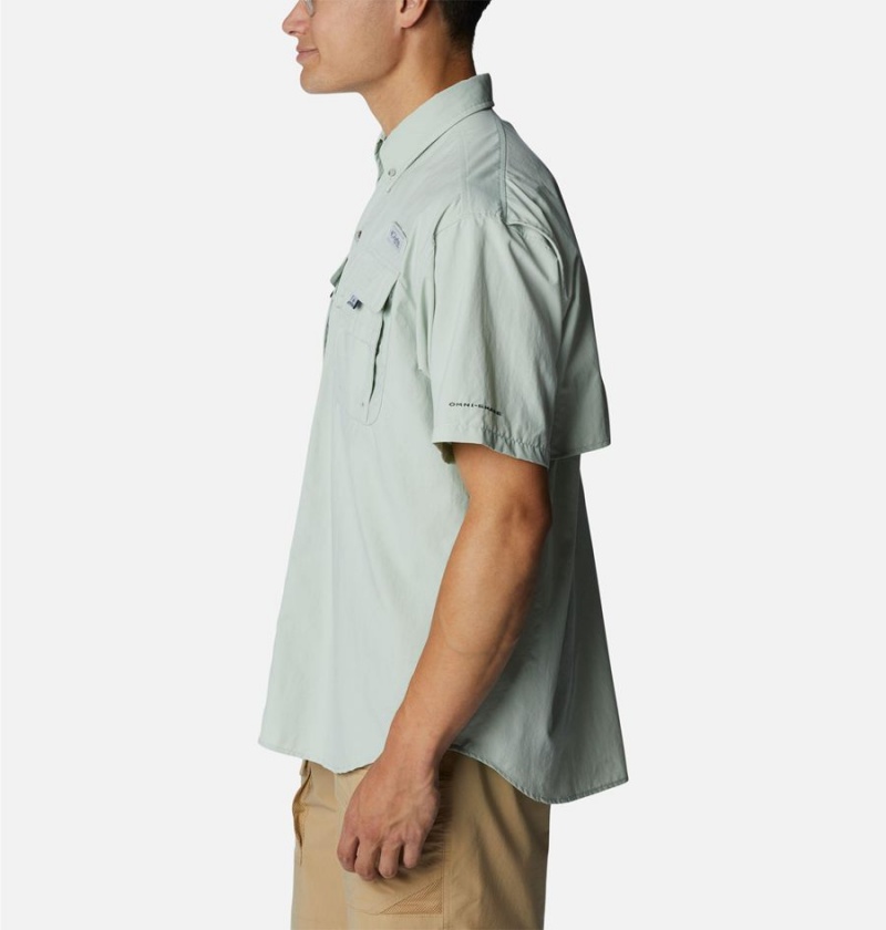 Green Columbia PFG Bahama II Short Sleeve Men's Shirt | 34089ORZP