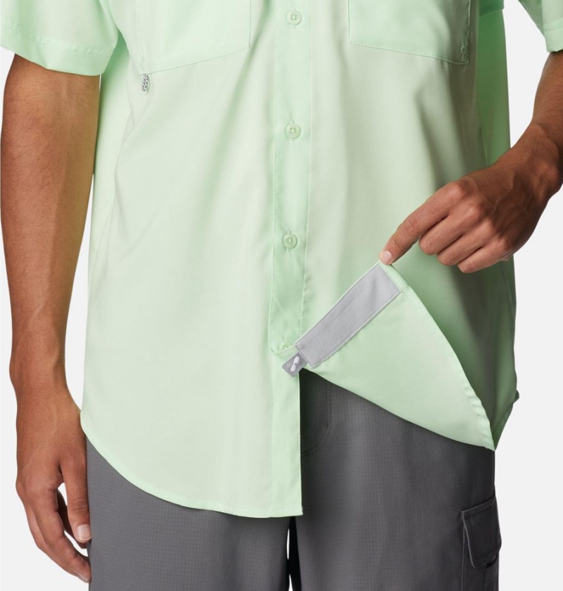 Green Columbia PFG Blood and Guts IV Woven Short Sleeve Men's Shirt | 02375ZREX