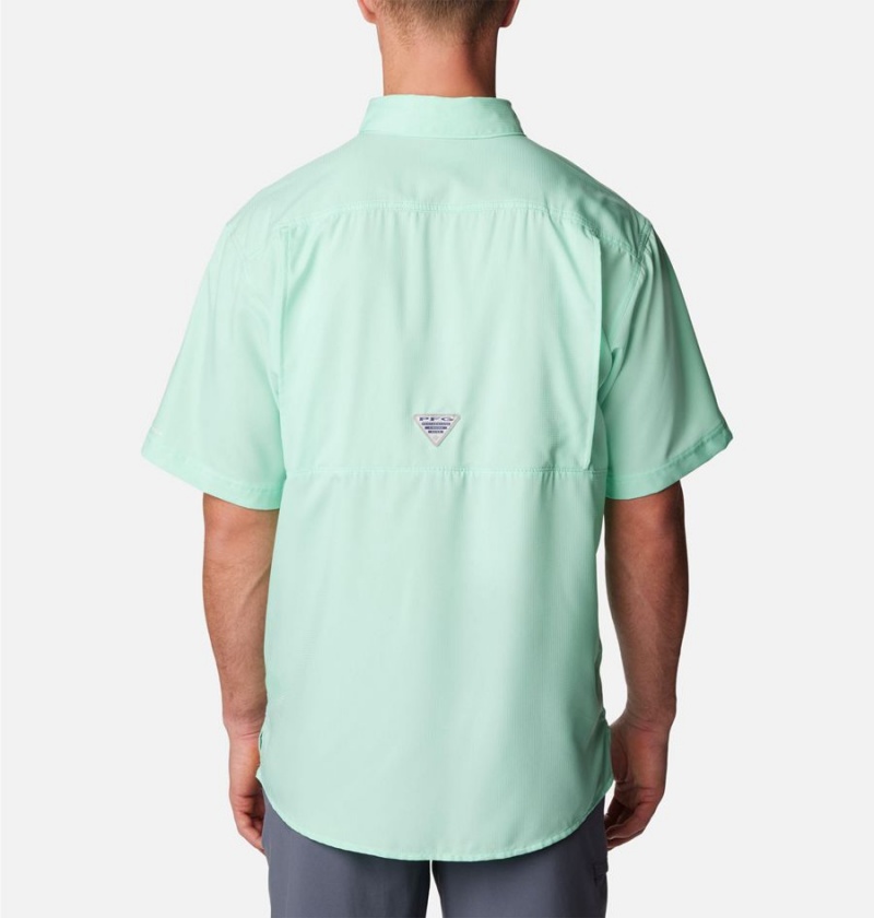 Green Columbia PFG Low Drag Offshore Short Sleeve Men's Shirt | 80134UWEM