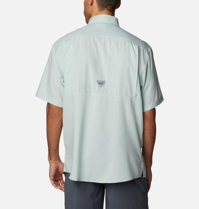 Green Columbia PFG Low Drag Offshore Short Sleeve Men's Shirt | 08635RSUK