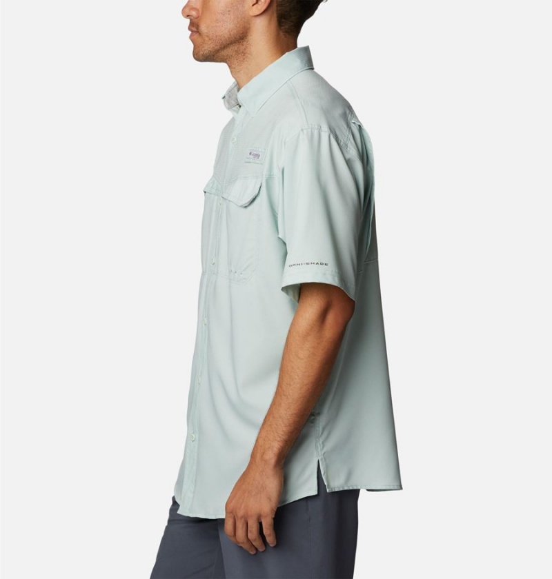 Green Columbia PFG Low Drag Offshore Short Sleeve Men's Shirt | 08635RSUK