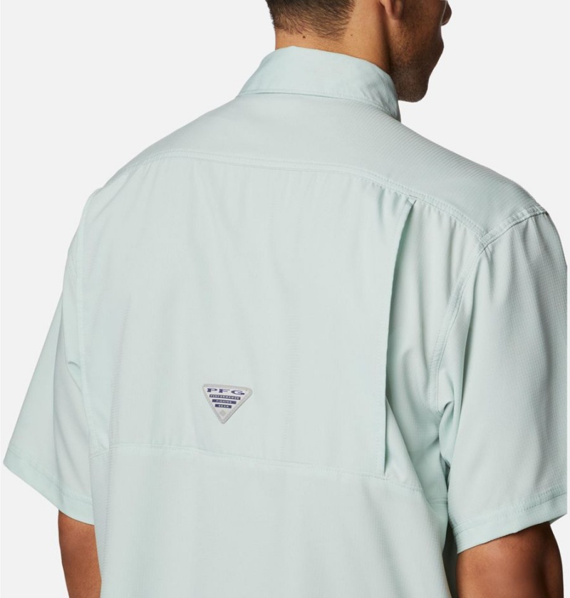 Green Columbia PFG Low Drag Offshore Short Sleeve Men's Shirt | 08635RSUK