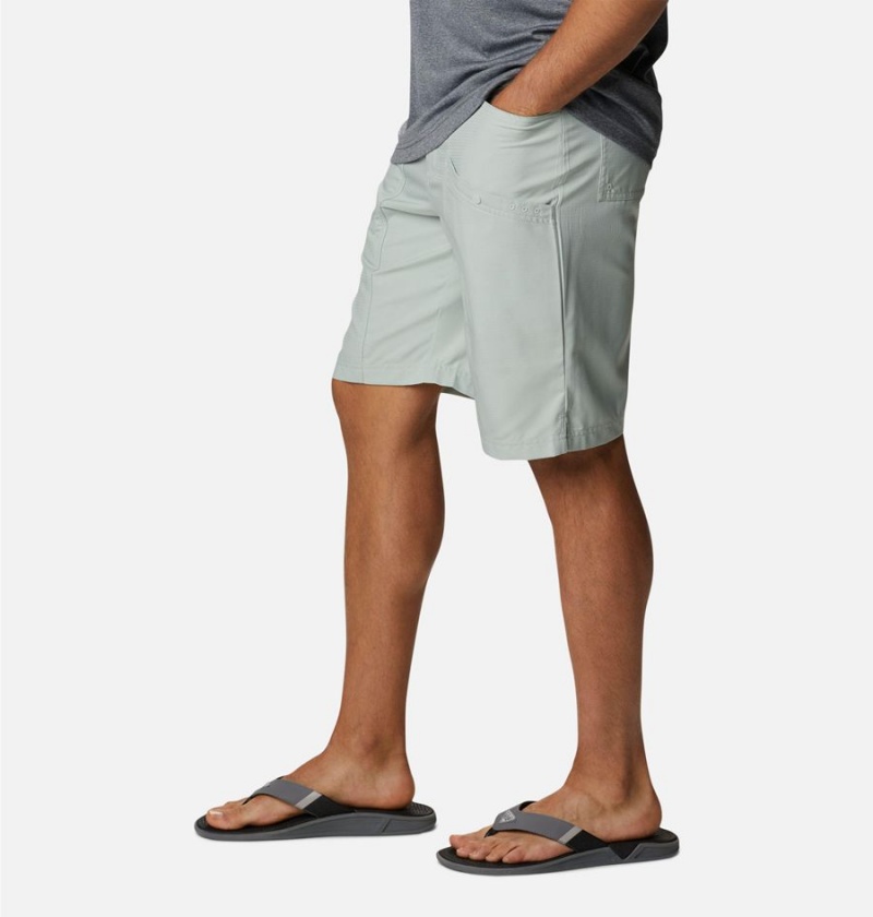 Green Columbia PFG Skiff Guide Men's Shorts | 89605MOIN