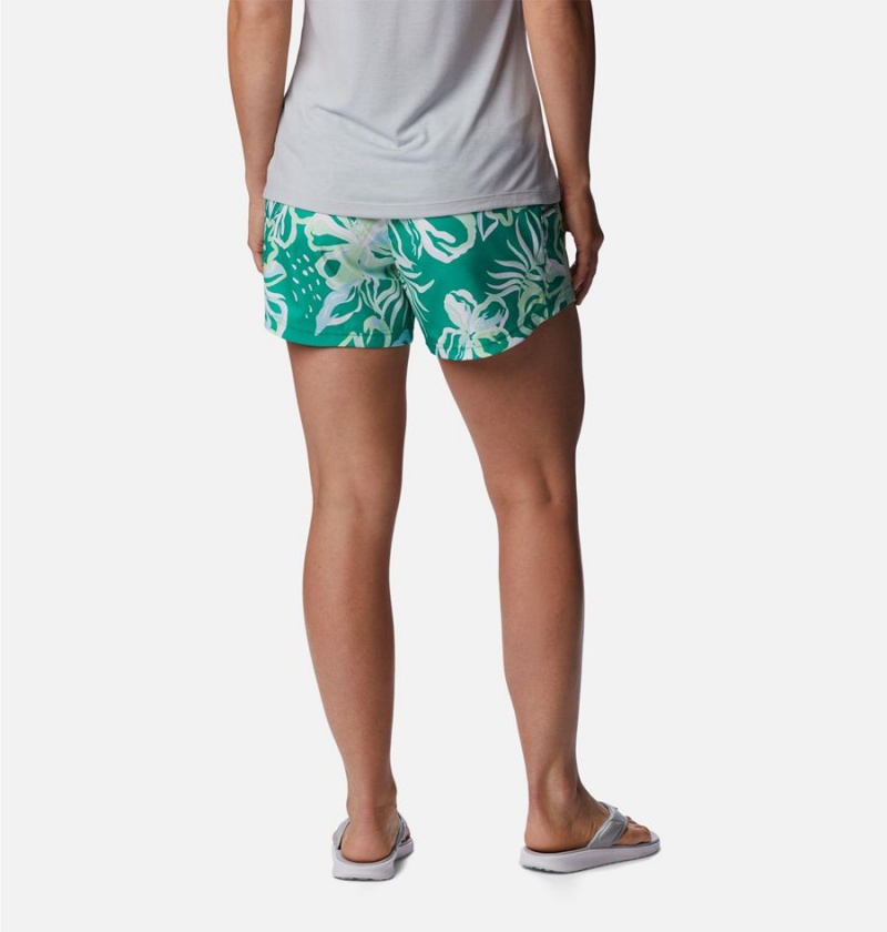 Green Columbia PFG Super Tamiami Pull-On Women's Shorts | 83750CUKP