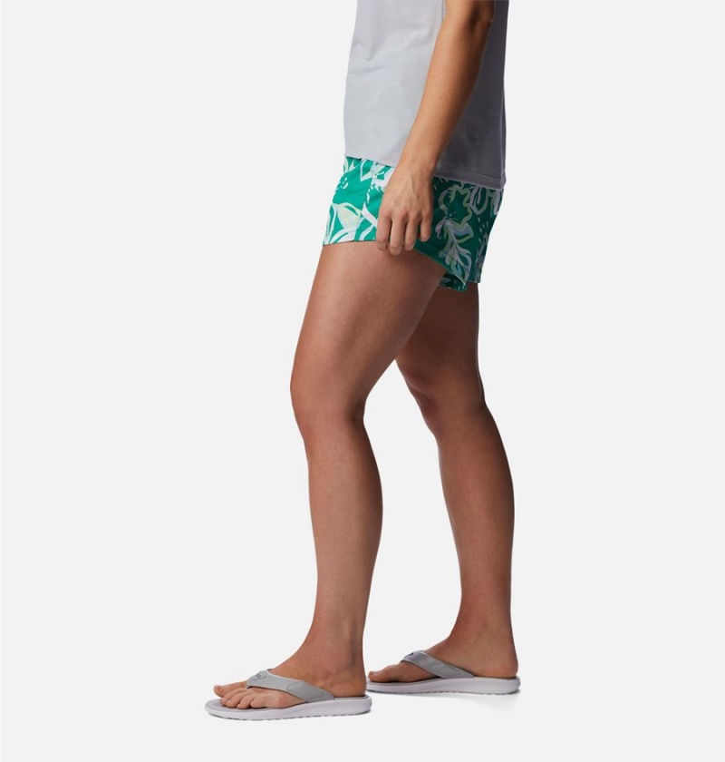 Green Columbia PFG Super Tamiami Pull-On Women's Shorts | 83750CUKP