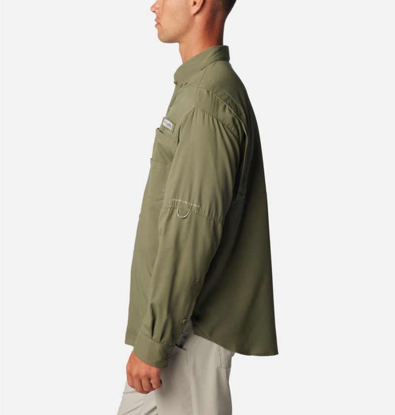 Green Columbia PFG Tamiami II Long Sleeve Men's Shirt | 76513ZFML