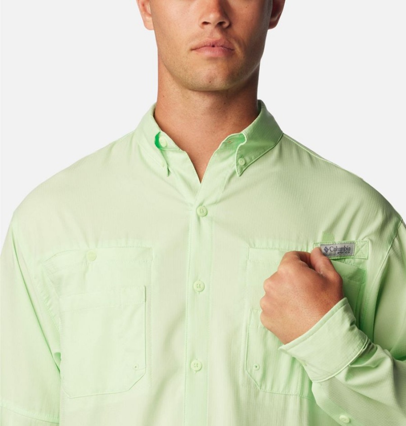 Green Columbia PFG Tamiami II Long Sleeve Men's Shirt | 87415FOHR