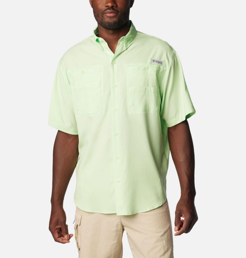 Green Columbia PFG Tamiami II Short Sleeve Men\'s Shirt | 64915NUVD