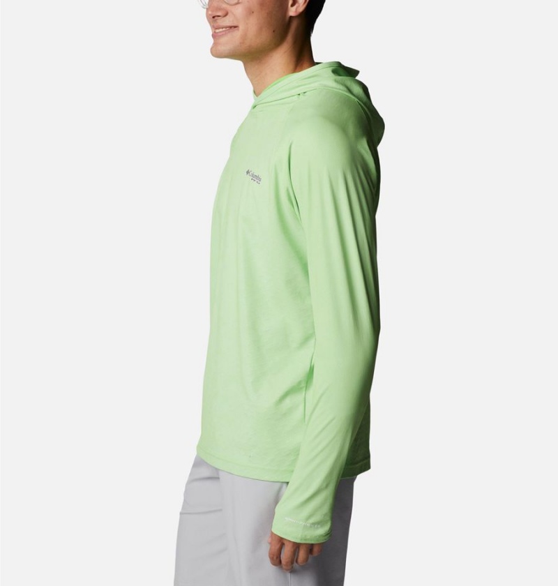 Green Columbia PFG Terminal Deflector Ice Men's Hoodie | 70968PSRT