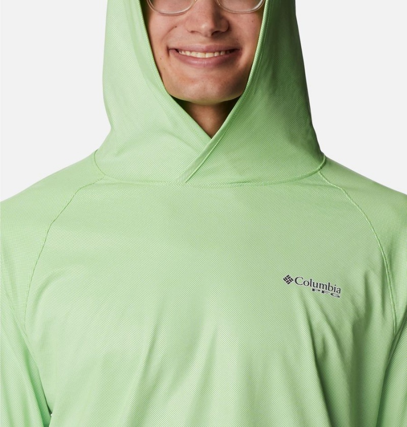 Green Columbia PFG Terminal Deflector Ice Men's Hoodie | 70968PSRT