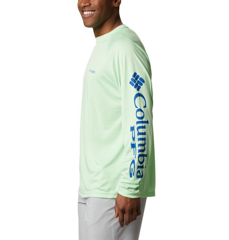 Green Columbia PFG Terminal Tackle Long Sleeve Men's T-Shirt | 96703CKBZ