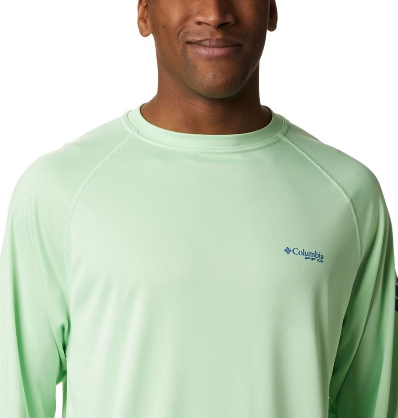 Green Columbia PFG Terminal Tackle Long Sleeve Men's T-Shirt | 96703CKBZ