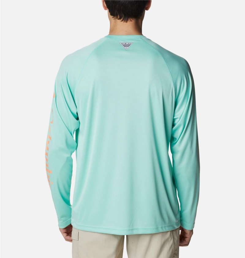 Green Columbia PFG Terminal Tackle Long Sleeve Men's T-Shirt | 91328GLXA