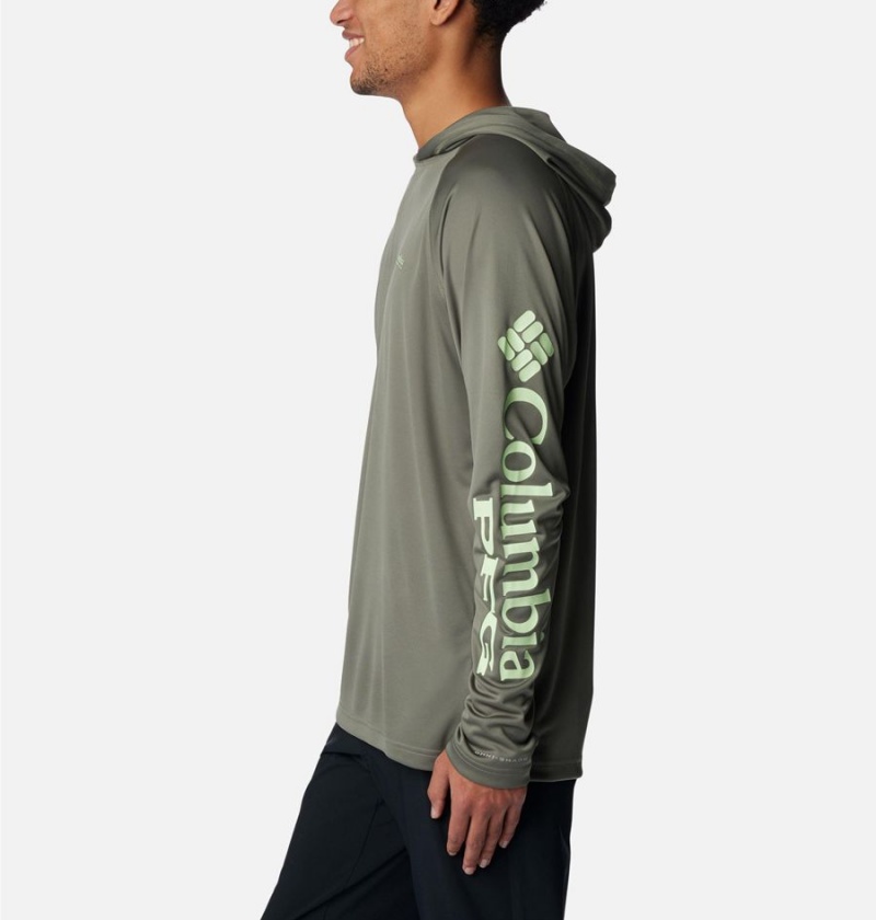 Green Columbia PFG Terminal Tackle Men's Hoodie | 23890BZOR