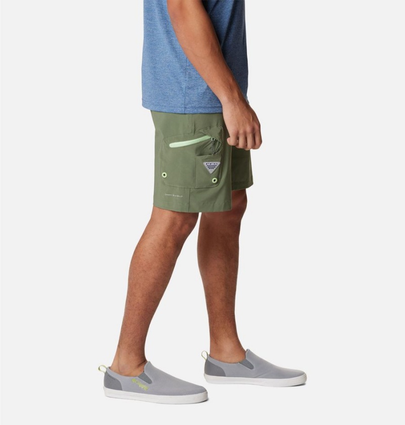 Green Columbia PFG Terminal Tackle Men's Shorts | 50419HTAI