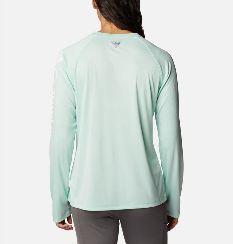 Green Columbia PFG Tidal II Long Sleeve Women's T-Shirt | 24503XVHM