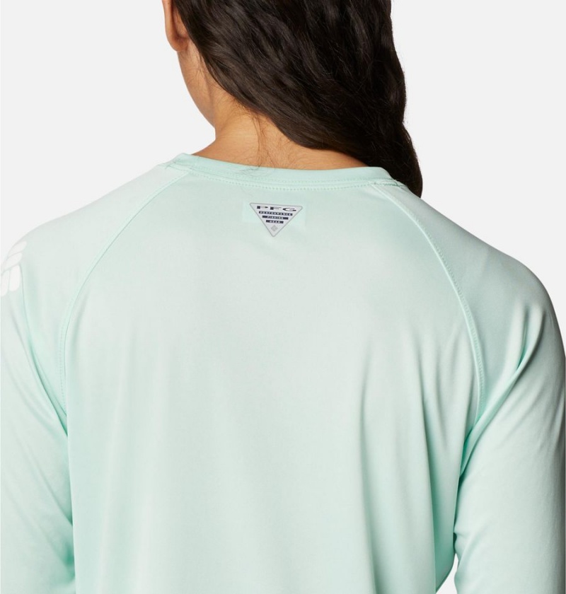 Green Columbia PFG Tidal II Long Sleeve Women's T-Shirt | 24503XVHM