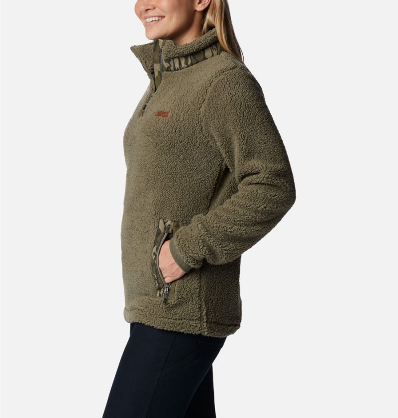 Green Columbia PHG Tough Shot Pullover Women's Fleece Jacket | 76329VZMH